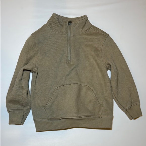Old Navy Toddler Boy French Rib Quarter-Zip Sweater Beige Size 3T - Picture 2 of 7